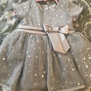 Silver dress with shoes